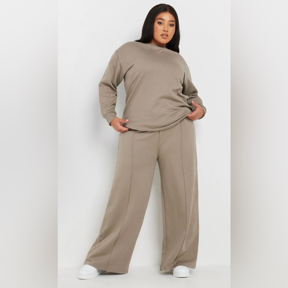 PINK by Victoria Secret Brown Sweatshirt and Wide-leg Pants Set